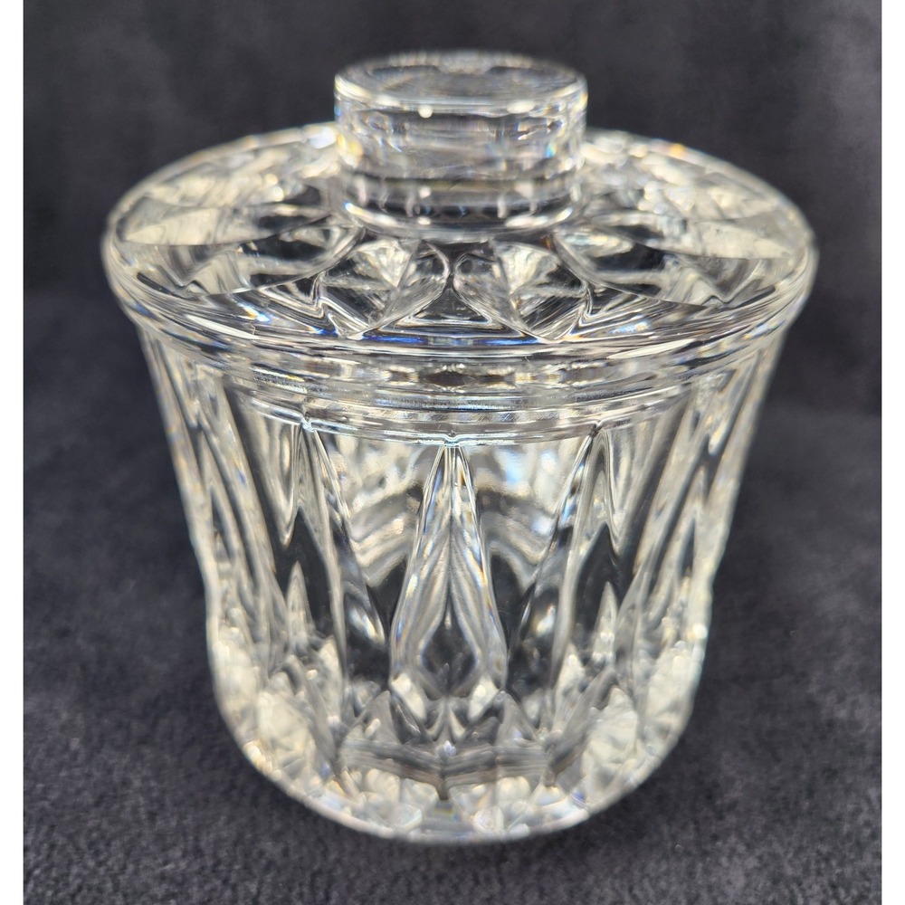 Vintage Gorham Crystal Althea Biscuit Barrel Jar with Lid West Germany 6.25" x 5